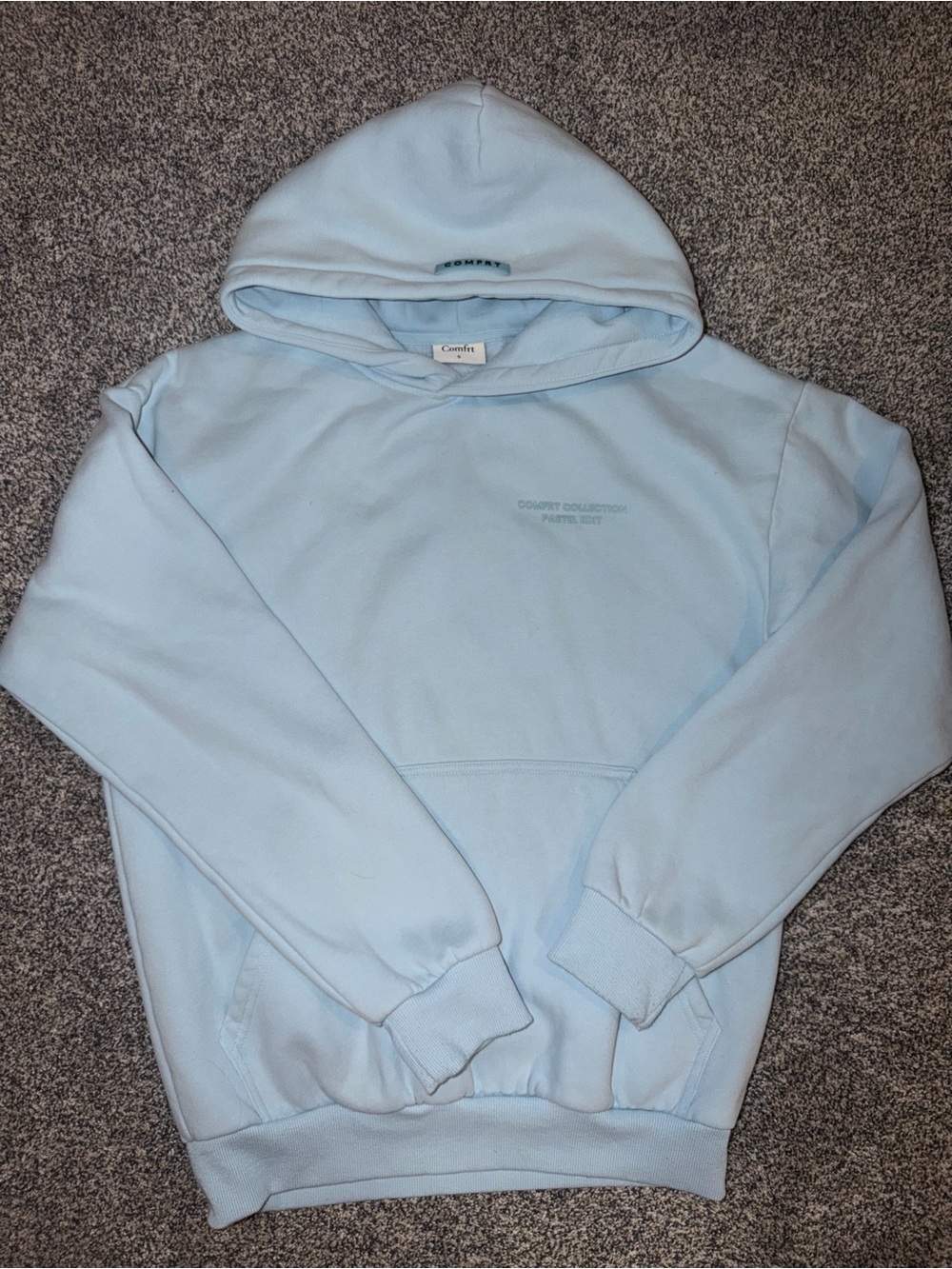 Comfrt Pastel Blue Hoodie Sweatshirt. Like new.